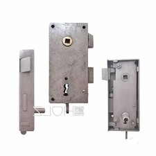 Castello Scatola Antico Hochstehend Serratura Porta Dx Vecchio Acciaio 38/8/83