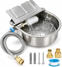 304 Stainless Steel Automatic Dog Water Bowl Dispenser with Adjustable Float