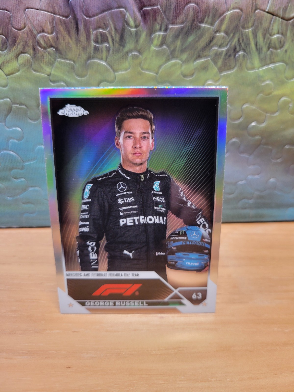 2023 Topps Chrome Formula 1 F1 George Russell #13 Portrait Refractor