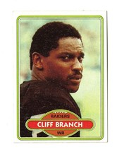 1980 Topps Football Cliff Branch #85 Oakland Raiders