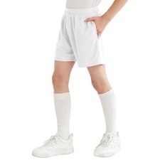 Boys and Girls Basketball Shorts Athletic Soccer Shorts Sizes 2T to Youth Whi...