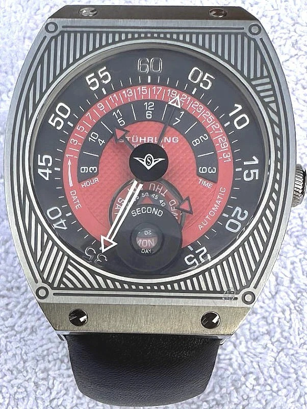 Stuhrling Original Automatic 20 Jewels St-90011 Men’s Watch 54mm x 51mm 50 Meter Foto 2 de 4