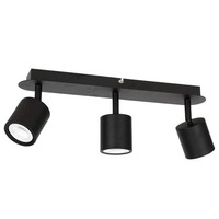Deckenstrahler 3 Flammig Schwarz Metall Modern GU10 Spot Deckenleuchte Lampe