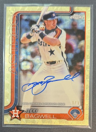 2025 Topps Chrome Update JEFF BAGWELL Autograph SUPERFRACTOR 1/1 NM/MT
