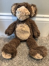 Scimmia Peluche Ceramica Fienile Bambini Marrone Tan Peluche Lovey 2010 Alto 12"