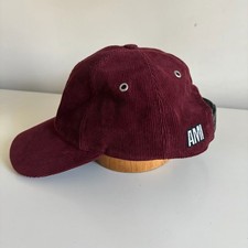 AMI de Coeur Paris Alexandre Mattiussi Baseball Cap Burgundy Corduroy Velvet Hat