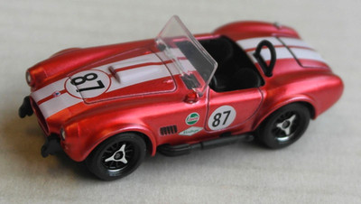 Majorette Vintage Racing Shelby Cobra 427 SC satinrot weiße Streifen Roadster