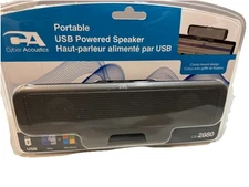 New Cyber Acoustics USB Powered Portable Computer Speakers CA-2880 for Mac &Wind