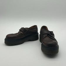 Vtg Dr Martens 8314 Made in England Brown Leather Monk Strap Shoes US 6 UK 5