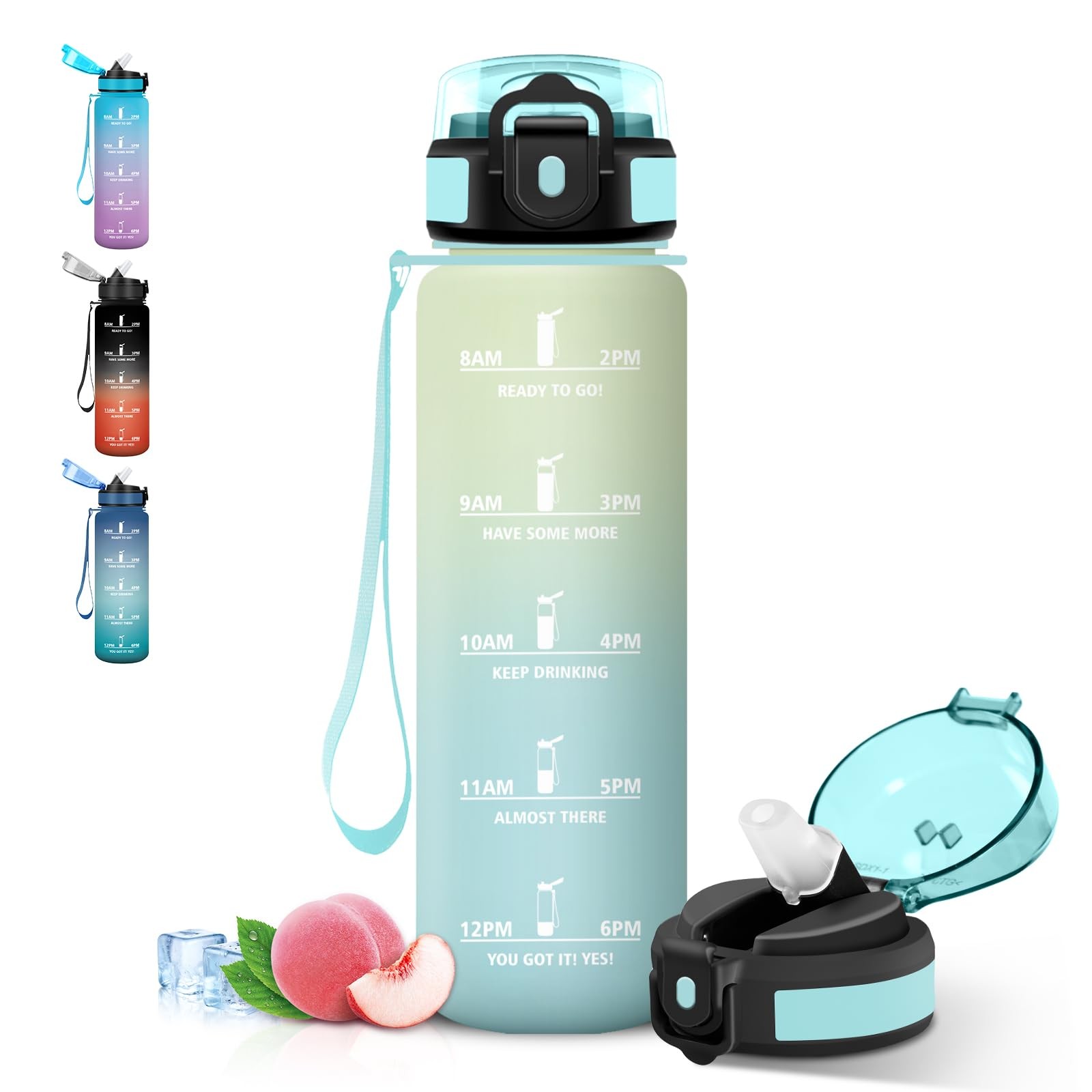 Gourde sport 1l anti fuite et 100% étanche munie d'un verrou de sécurité renforcé