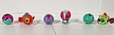 Zoobles Spinmaster Lot of 6 Animal Transforming Ball Toy Spring to Life Large 2''