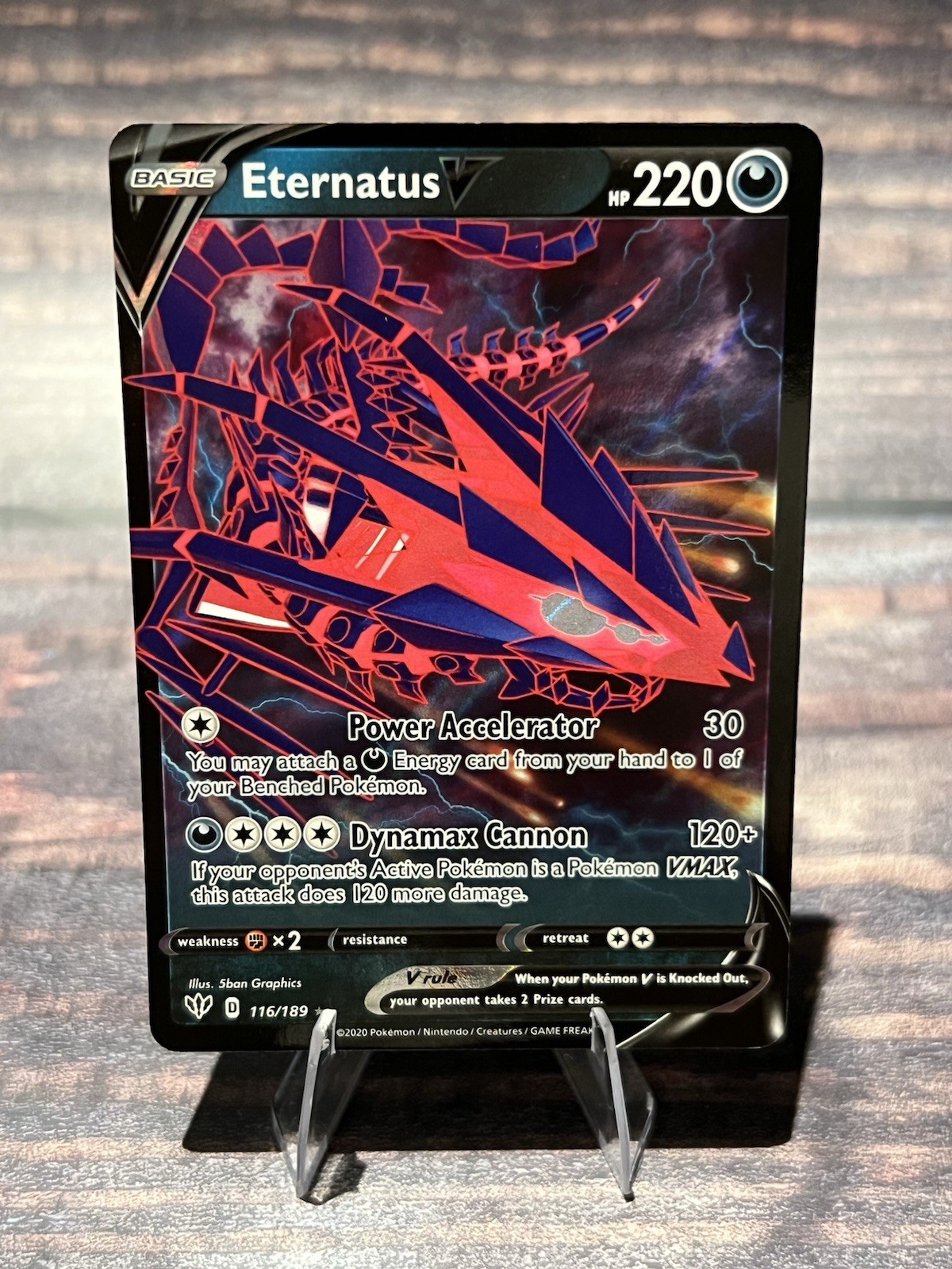 Eternatus V #116/189 Ultra Rare SWSH Darkness Ablaze Pokemon Card