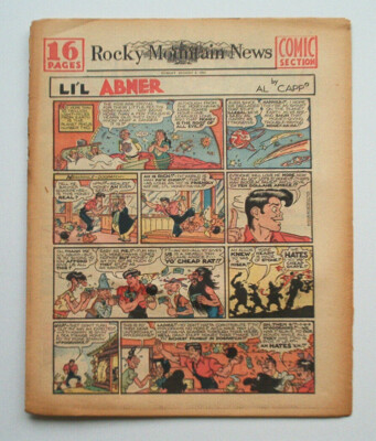   Tarzan in 16 Pages Comic Section Rocky Mountain News 6. Aug. 1950 Hogarth
