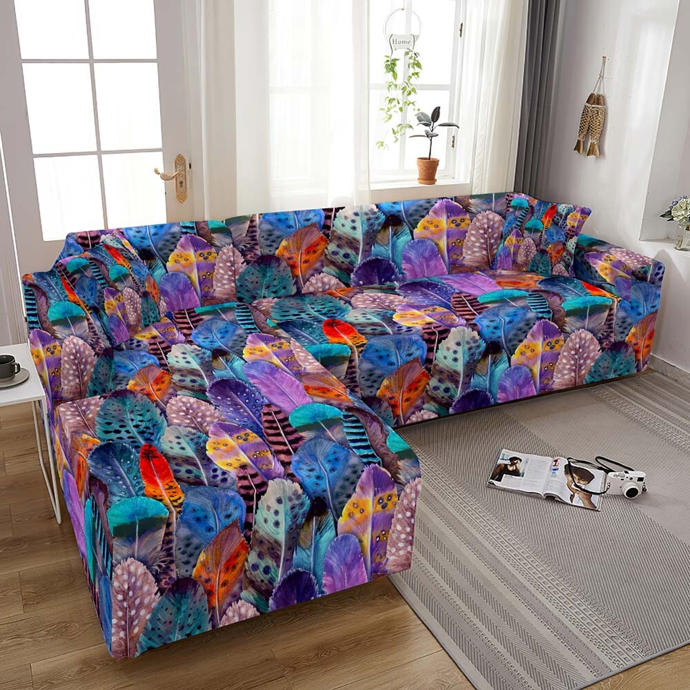 Leaf Printed Slipcover Elastic Sofa Cover Living Room Corner Stretch Couch Cover Zaskakująca wyjątkowa wartość, najnowsza praca