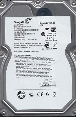 Seagate 1TB 3.5'' Hard Drive ST31000528AS Barracuda 7200.12 7200RPM Sata HD2497