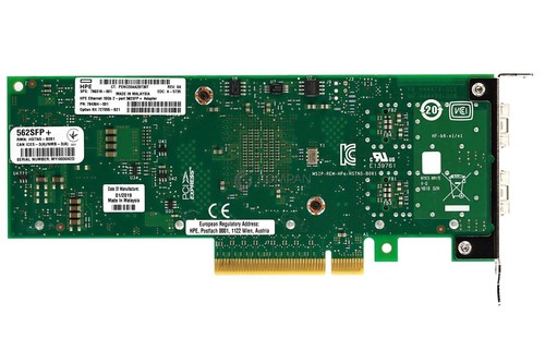 790316-001 LP HP 2-PORT 10GB SFP+ ETHERNET ADAPTER LOW PROFILE FOR PROLIANT G9 - Photo 3/7