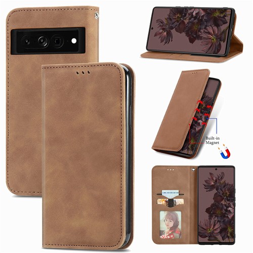 For Google Pixel 7 Pro 6 Pro Magnetic Leather Phone Wallet Flip Stand Cover Case - Picture 14 of 30