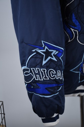 Vintage Dtek Embroidered Basketball Patches Satin Insulated Bomber Jacket 3XL - Picture 16 of 24