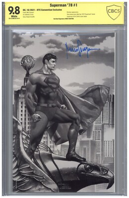 Superman 78 CBCS 9.8 SS BTC Convention Virgin Sketch Variant Signed Mico Suayan