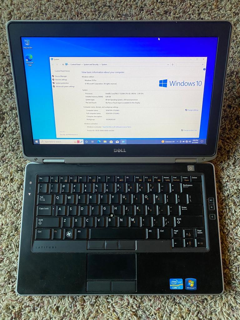驚速Core i7 3520m 搭載機 メモリー8G Dell latitude e6330