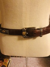 brighton museum collection 1996 Women Mocha Brown Women belt Sz N 21007