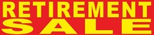 3 x RETIREMENT SALE POSTER, Shop Window Sale Sign Sale Banner. POS Retail