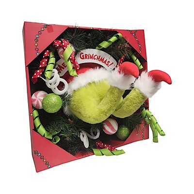 Grinch Weihnachtskranz mit gefüllten Elfenbeinen festliche Weihnachtsdeko