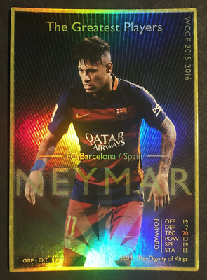 2015-16 Panini WCCF Extra Greatest Players Neymar rare Barcelona