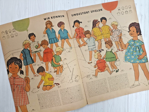 Kinderkleidung Vintage East Germany Fashion Magazine for Kids RARE - 第 8/16 張圖片