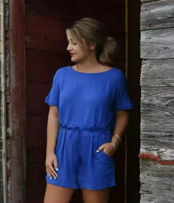 NEW Kori Boutique Royal Blue Romper Jumpsuit Summer Dress Outfit