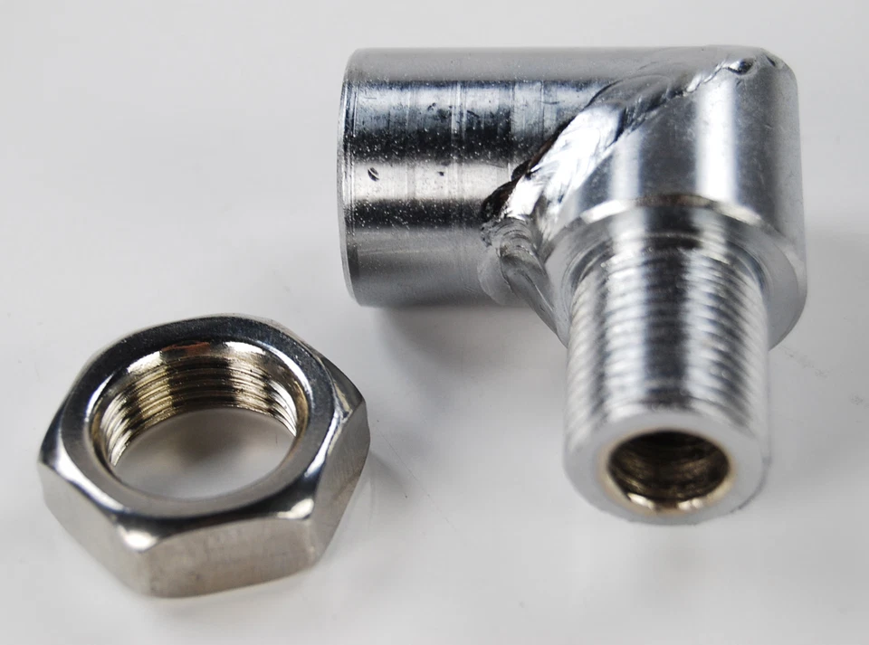 ADJUSTABLE LAMBDA O2 OXYGEN SENSOR BOSS EXTENDER SPACER M18 x1.5 90 DEGREE ** - Image 3 of 3