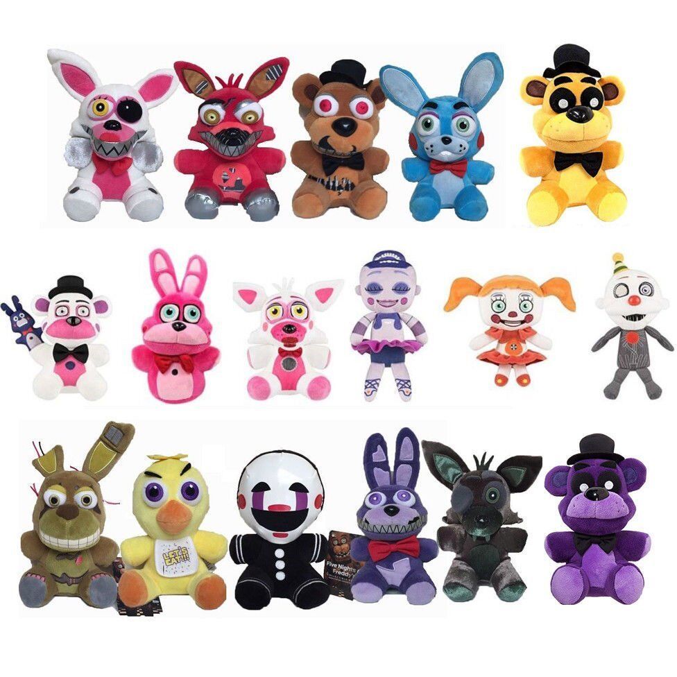 FNAF Plushies Set,Five Night Plush 7.8'' Horror Game Animals