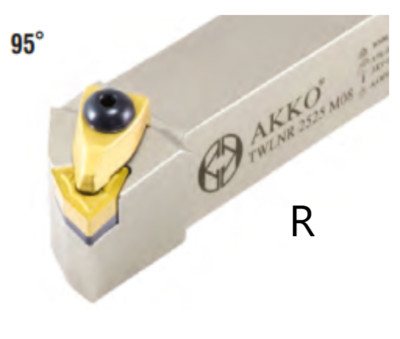 Akko TWLNR 3232 P08 Clamp Holder Turning Steel 32x32 for WNMG 0804..