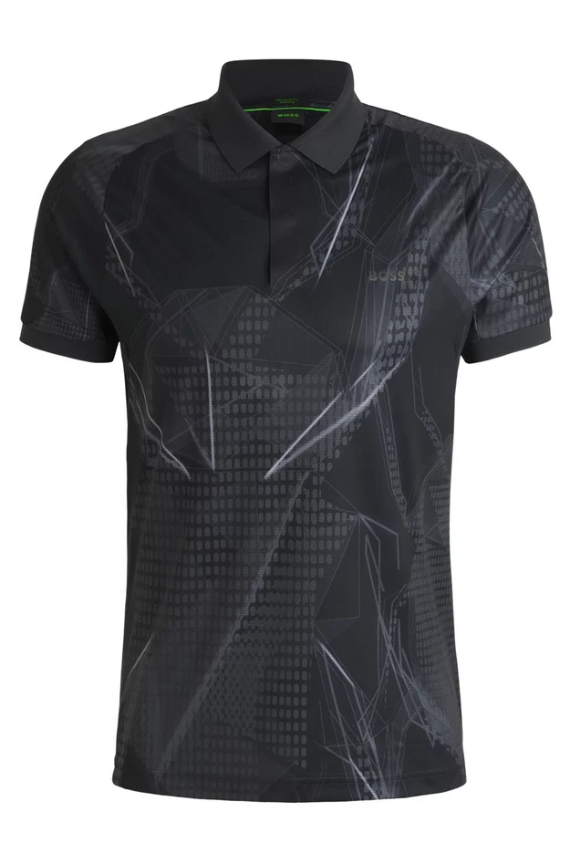 HUGO BOSS MENS POLO PADDY DESERT ACTIVE GRAY 50537757001