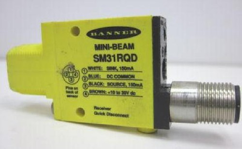 Banner SM31RQD Mini Beam Sensor, Opposed Receiver, Infrared w/ Minor Damage - Picture 2 of 4