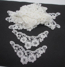 NOS Ivory Venise Lace FLOWER Embellishment Appliques 23 pieces