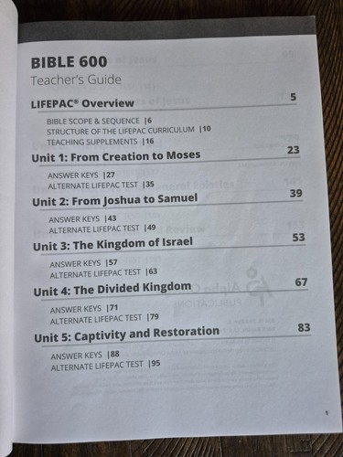Lifepac Bible- Grade 6- Complete Set (Alpha Omega Publications) - Picture 3 of 17