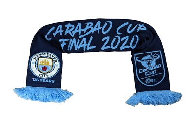 Manchester City Carabao Cup Final 2020 Scarf New Blue Man City