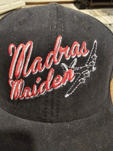 Nwt Madras Maiden B-17 Flying Fortress Hat Cap Strap Back Aviation (H2) - Picture 2 of 6