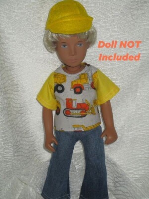Adorable NO Doll Vintage Sasha Doll 16 ''  Boy Outfit ONLY Construction Worker