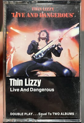 Thin Lizzy Cassette Live and Dangerous Double Play J Card Records