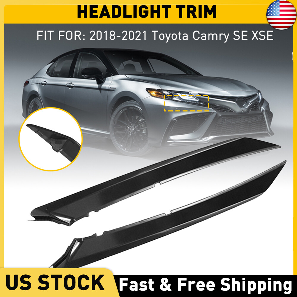 For 2018-2022 Toyota Camry SE XSE Front Bumper Headlight Filler Trim Accessories