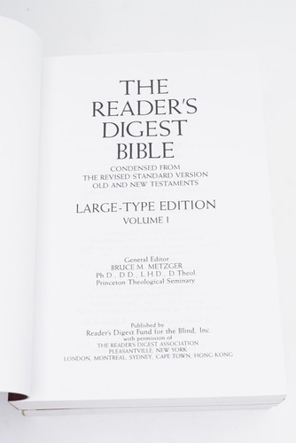 RSV The Reader's Digest Bible Large Type Edition Volumes I, II, & III Softcover - Picture 8 of 14