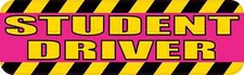 10 x 3 Pink Student Driver Sticker Vinyl Car Window Decal Stickers Decals Sign