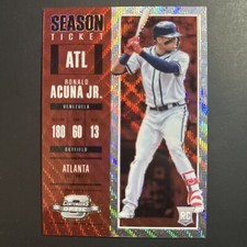 Ronald Acuna Jr. 2018 Contenders Optic Ruby Wave /199  RC 🔥📈💎💎💎