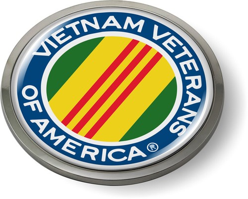 Emblem Car Sticker Chrome ROUND Bezel - Vietnam Veterans of America - Picture 16 of 17