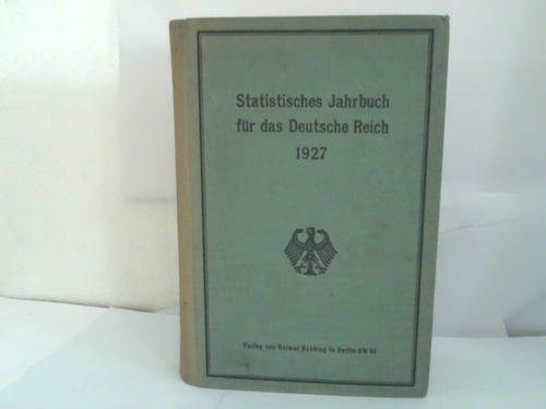 Statistisches Reichsamt (Hrsg.): Statistischs Jahrbuch für das Deutsche Reich - Bild 1 von 1