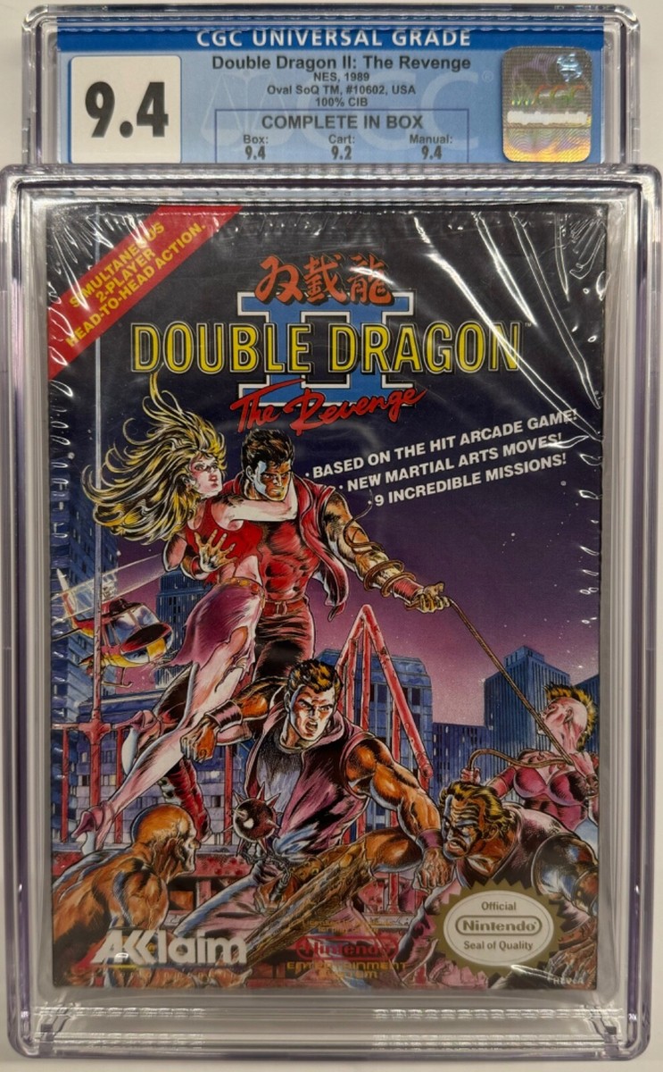 Double Dragon II: The Revenge CGC 9.4 CIB (Nes, 1989) Oval SoQ TM