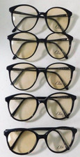 Vintage 5 Pc. Lot ELITE OPTICAL Tempo Black 52/20 Eyeglass Frame NOS D1