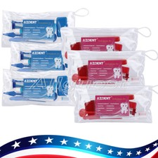 USA Dental Orthodontic Interdental Brush Floss Thread Toothbrush Kit Blue/Red